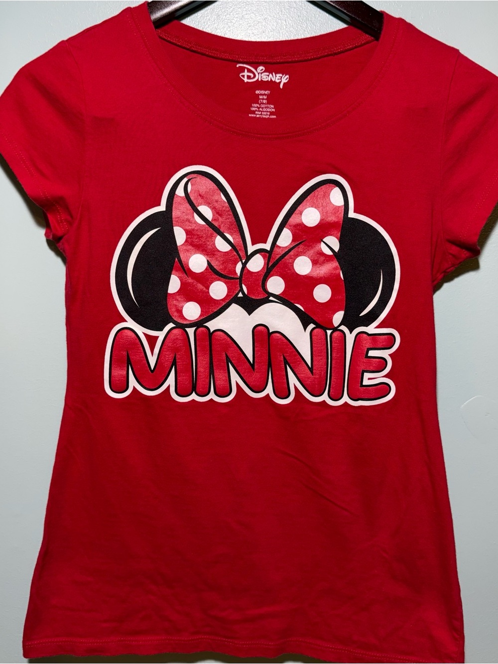 Disney Red Minnie Mouse Bow Graphic Tee